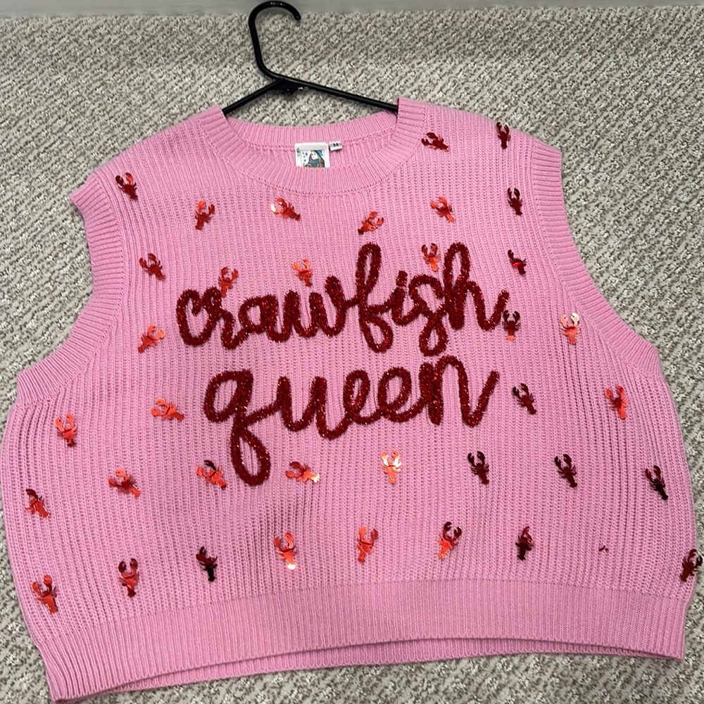 Queen of Sparkles Crawfish Queen Sweater-Vest